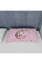 Pink Girl Sitting on the Moon Patterned Pillowcase