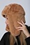Brown Soft Fur Trapper Hat, Buckle Ear Cap Beanie Beanie for Cold Weather1127 - 7