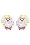 4 Pack Long Sleeve Baby Bodysuit with Snap Fasteners - Burgundy - Yellow