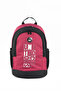Double Compartment School Backpack Claret Red / 04296