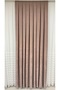 Velvet Textured Luxury Background Curtain Dusty Rose Close Pleat (Single Wing)