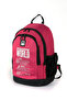 "The World" Double Compartment School Backpack Claret Red / 03834 - 5