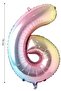 Foil Balloon 6 Number Helium Balloon 76 Cm Rainbow - Birthday Party Set Supplies - 6 Year Old Balloon