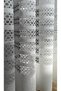 Coffee Striped Shiny Steel Knitted Tulle Curtain 1/3 Dense Pleats Wrinkle-Free No Ironing Modern - 5