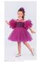 Girl's Dress with pom pom sleeves - 5