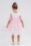 Girls' Evening Dress with Bow Detail and Ribbon Sleeves - 2