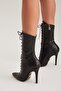 Nemesis Lace-Up Black Crocodile 10 cm Women's Boots & Bootie, High Heels - 7