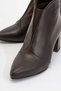 Fi̇nda Brown Skin Genuine Leather Women's Heeled Boots - 3