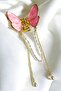 BUTTERFLY ENAMEL PEARL DANGER LATCH BUCKLE - 2