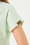 Nova - Water Green |   Black Women's Lycra Judge Collar Half Snap Nurse and Doctor Uniform Scrubs - 6