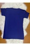 Women's Short Sleeve Crew Neck Viscose Badi Singlet T-Shirt Dark Matte Navy Body - 4