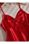 Heart Print Soft Satin 2-Piece Nightgown Pajama Set - 6