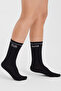 Pack of 2 Printed Black and White Modal Elasticless Seamless Derby Women's Socks Set - 3