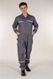 Gray Sleeved Jumpsuit with Reflective Stripes - 2