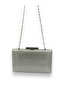 Silver Kumsim Imported Evening Dress Bag with Silicone Coated Pearl Strap Evening Bag Henna - 4