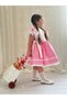 Pink Checkered Vintage Baby Girl Dress,Birthday,Photo Shooting Dress,Suitable for Ages 0-12