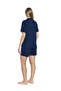 Women's Viscose Combed Cotton Fabric Front Button Short Sleeve Shirt Collar Shorts Pajamas Set 19068 - 3