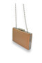 Evening Dress Bag – Metal Handle, Matte Leather Portfolio |   Nude - 5