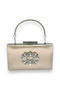 Skin Nude Color Handle Satin Crystal Stone Evening Dress Bag Evening Bag Henna Bridal Bag Clutch