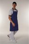 White-navy blue Striped Chef And Kitchen Chef Hanging Apron - 2