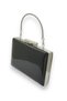 Black Color Mirror Patent Leather Metal Handle Evening Bag Evening Bag Henna Prom Invitation - 2