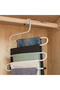 5-Compartment Metal Hanger - Pants, Shawl and Clothes Organizer Closet Hanger - 4