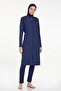 Full Covered Hijab Swimsuit Thandıe 1250 Dark Navy Blue Remsa Swimsuit - 2