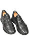 Men's Black Fish Back Patterned Lace-Up Sports Leather Shoes 2509994 - 4