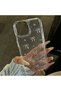 iPhone 13 - 14 Compatible Bow Patterned Transparent Cover Glitter Shock Resistant Phone Case Cover - 3