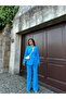 Women's Elegant Belted Suit Women's Belt Detailed Elite Suit - 3