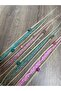 12 Pack Mix Braided Snap Buckle 50cm - Platinum & Pink & Aqua Green - 2