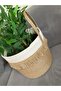 Wicker Jute Basket and Flower Pot Organizer - Decorative, Gift and Machine Stitched - 5