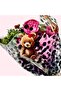 Flower Bouquet Wrapping Paper Gelatin (Black Polka Dot with Teddy Bear Pattern) Clear Opp 55X55Cm (10Pcs) - 2