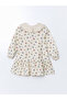 Lcw Baby Collar Girls Ribbon Pattern Dress - 2