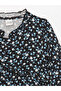 Crew Neck Patterned Girl's Dress - 2