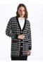 V-Neck Plaid Long Sleeve Women's Knitwear Cardigan - 2