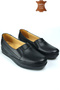 Cd22 Women's Black Genuine Leather Stretchy Ultra Comfortable Comfort Fully Orthopedic Mom Shoes - 6