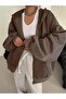 Women's Brown Full Zip Cardigan