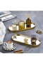 Oval mirrored presentation gold 12x30 coffee and tea presentation tray - 2