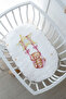 Pink Brown Bear Star Patterned Crib Duvet Cover Set - Mother's Side (60X100) - Iconic Series - 4