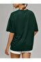 La Printed Cotton Combed Cotton Round Neck Green T-Shirt - 2