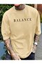 Bl Printed Cotton Combed Cotton Round Neck Beige T-Shirt
