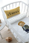 Mother's Side Crib Bedding Set (60X100) - Pure Baby Series - Teddy Bear with Glasses - 3