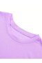 Spider Web Printed Cotton Round Neck Lilac T-Shirt - 3