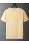 Milono 96 Patterned Unisex Cotton Round Neck Beige T-Shirt - 2