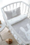 Mother's Side Crib Bedding Set (60X100) - Pure Baby Series - White Rabbit with Gray Background - 3