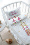 Pink Brown Bear Star Patterned Crib Duvet Cover Set - Mother's Side (60X100) - Iconic Series - 3