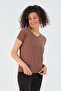 Women's Play T-Shirt - Brown Color