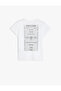 Print Detailed Short Sleeve Crew Neck Cotton T-Shirt - 2
