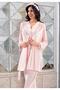 2190 Women's Maternity Pajama Set with Dressing Gown-Powder